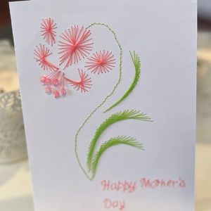 Hand embroidered Mother’s Day card